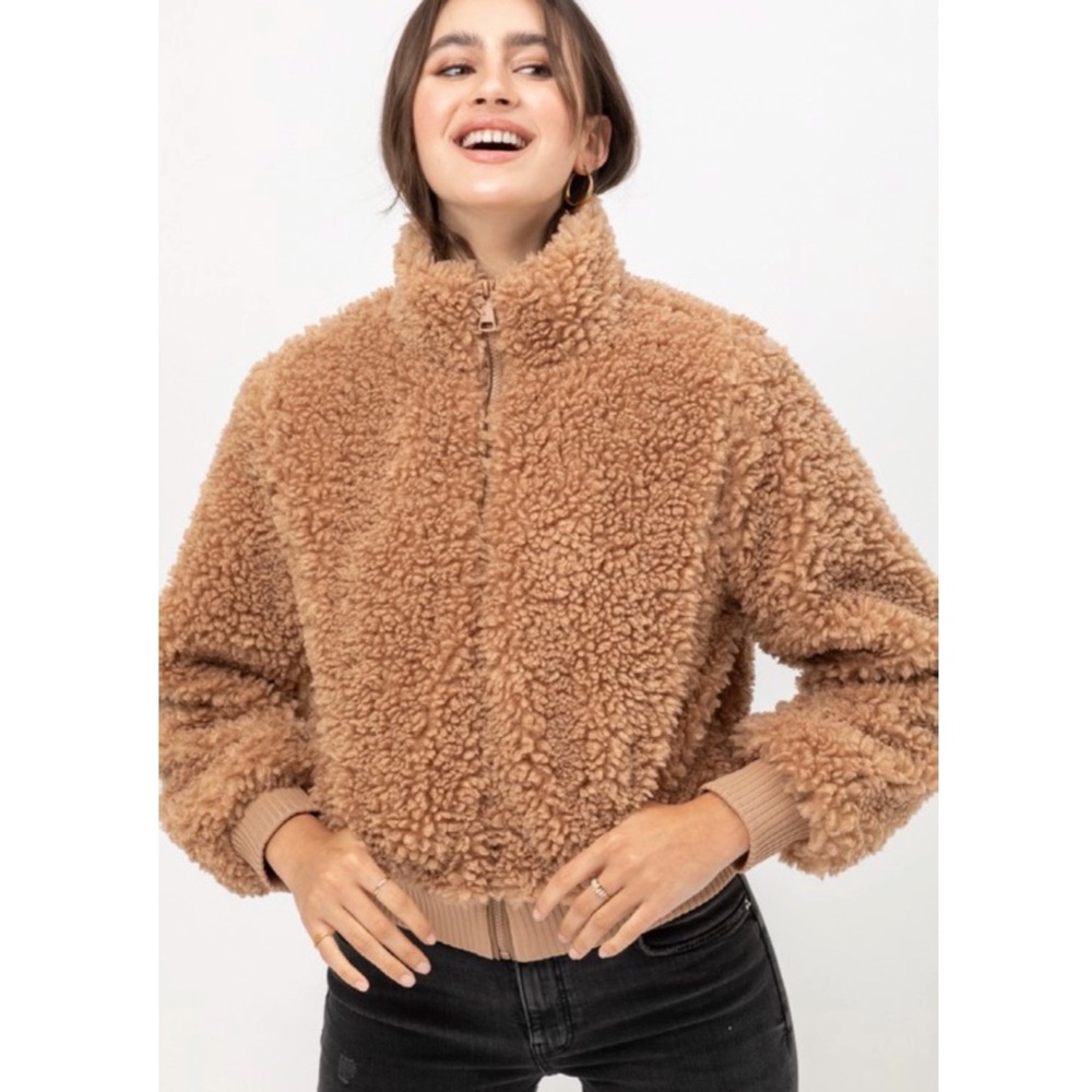 Semi-Annual Sale|Teddy Bomber Jacket|New